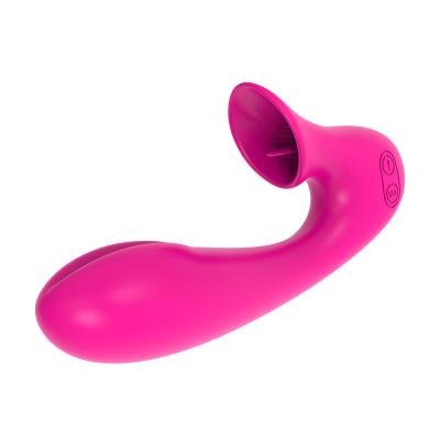 China Hot Selling Adult Women Silicone Sex Toys Amazon Clit Sucker Strong Earthquake Force Stimulate Sextoy Sucking Tongue Rose Vibrator For Woman Red for sale