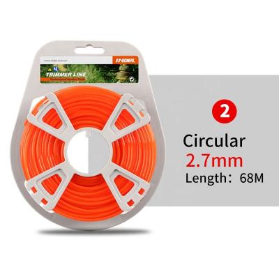 China TRIMMER 2-Stroke LINE 2.7mm/68m Weed Eater Lawn Mower Grass Trimmer Brush Cutter Blade For Grass Brush Cutting for sale