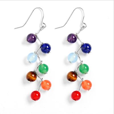 China Trendy Fashion Earrings Semi Precious Natural Stone Eardrop For Woman for sale