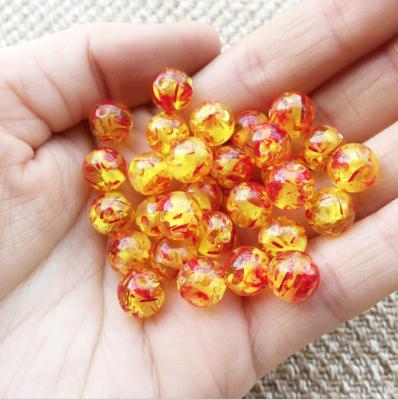 China Wholesale Resin 8mm 10mm Seven Color Amber Resin Loose Beads DIY Jewelry Accessory for sale