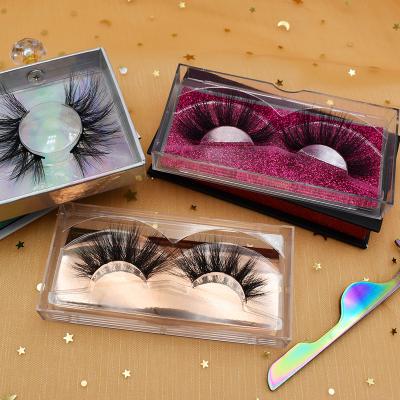 China Natural make create your own brand custom eye tote with 25mm mink custom lashes with lashbox for sale