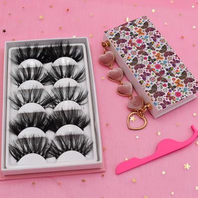 China 3D High Effect High Quality Fluffy 5D Mink Eyelashes With Customize Box for sale