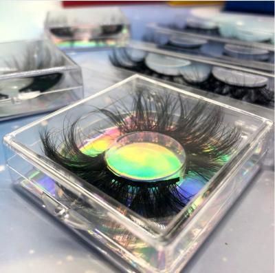 China Hot Selling 25mm Natural 3d Mink Eyelashes Real Siberian Dramatic Mink Lashes With Custom Box for sale