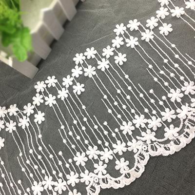 China 2020 Summer New Sustainable Water Soluble Lace Trim Embroidery Fabric Soft Mesh for sale