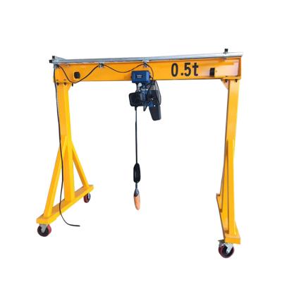 China Gantry Crane Hand Push Portable Gantry Crane With Electric Hoist for sale