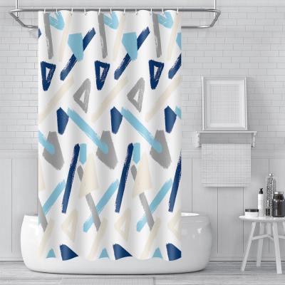 China Wholesale Custom Waterproof Printing European Bathroom Shower Curtains Viable EVA Modern Decorate Shower Curtain for sale