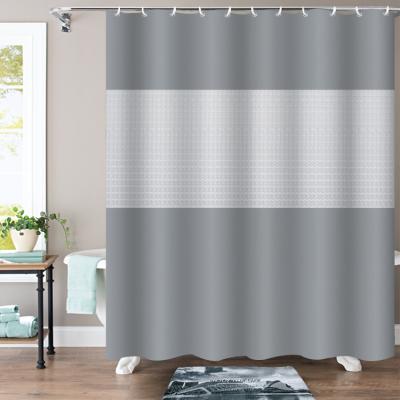 China Wholesale Home Decoration Viable Home Splice Hotel Shower Curtain Solid Color Waterproof PEVA Shower Curtain for sale