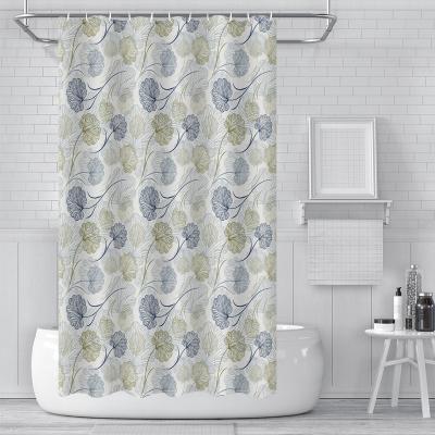 China 2021 Fashion Design Sustainable Colorful Shower Curtain Peva Bathroom Decoration Printed Waterproof Shower Curtain for sale