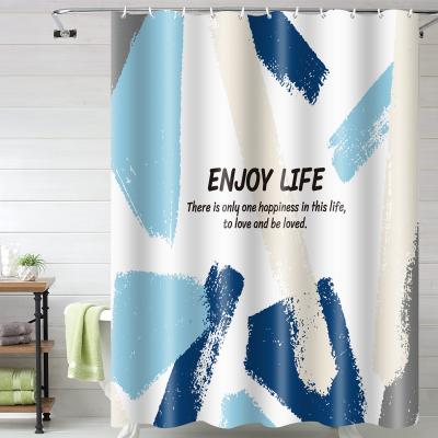 China Factory Direct Sales Sustainable Shower Curtain For Bathroom Bath Decorative Fabric Printed Shower Curtain for sale