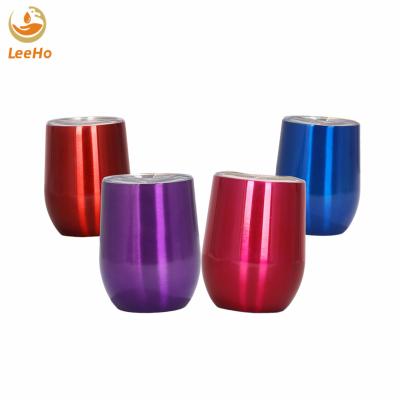 China Viable eggshell cup 12 ounce 304 stainless steel double layer vacuum wine glass for sale for sale