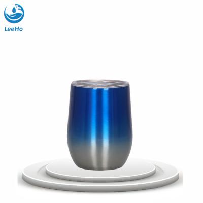 China New Viable Creative Double-Layer Vacuum Tumbler Double-Layer Stainless Steel Egg-Shaped Wine Glass for sale