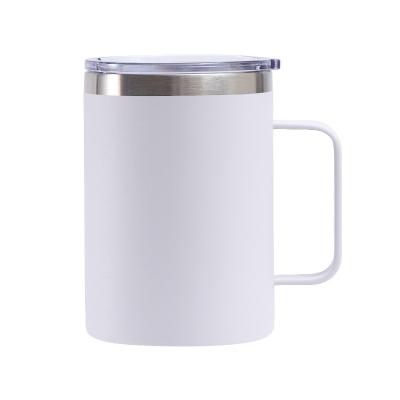 China Sustainable Wholesale Double Wall Stainless Steel Mug Travel Coffee Mug With Handle Custom Logo for sale