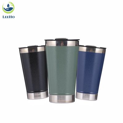 China Sustainable Portable 20oz Double Stainless Steel Vacuum Beer Mug Coffee Wine Mug With Lid for sale