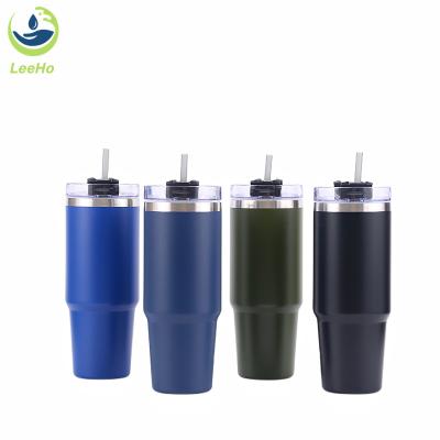 China Sustainable hot sale 30oz Amazon coffee tumbler travel mug stainless double wall tyeso powder coated vacuum insulated mug tumbler with straw for sale