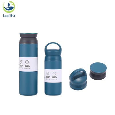 China Sustainable Wholesale Custom Stainless Steel Vacuum Insulted Powder Coated Sports 350ml 500ml Portable Water Bottle With Handle for sale