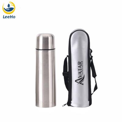 China Portable Stainless Steel 1000ml Double Bullet Kettle Wall Thermos Mug For Sale for sale