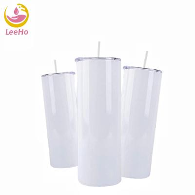 China Straight Stainless Steel Sustainable Cup Tumbler Sublimation 20oz Double Wall Insulated White Tumbler for sale