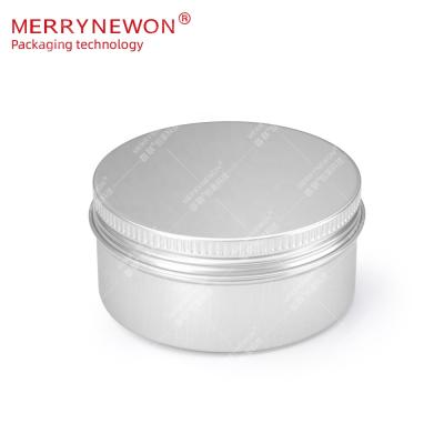 China Cosmetic Metal Aluminum Packaging With Screw Lids Food Storage Tea Biscuit Aluminum Jar Sealed Tin Cans 200ml 200g for sale