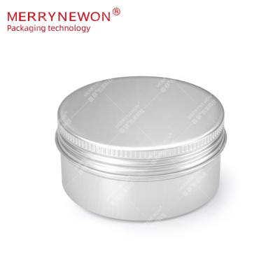 China Large Cosmetic Stock Aluminum Metal Tin Can Packaging Food Grade Aluminum Jar Container For Candy Cookie Coffee 80ml 80g for sale