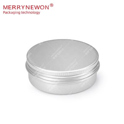 China Cosmetic Jars Aluminum Metal Recycled Container Packaging Custom Logo And Printing Aluminum Tin Jar For Candy Cookie Candle 60ml 60g 2oz for sale