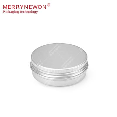 China Lip Balm Cosmetic Cream Aluminum Jar Tin Can With Screw Recycled No Rust Bulk 30ml 30g 1oz Packaging Container for sale