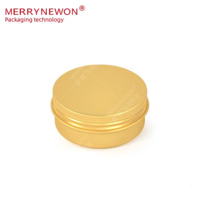 China Cosmetic Aluminum Tin Can With Sealed Screw Lid Lip Balm Cream Cosmetic Custom Printing Recyclable Metal Aluminum Jar 20ml 20g for sale