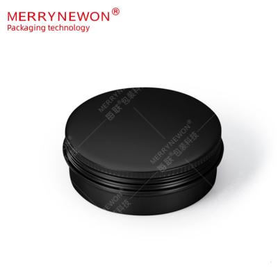 China Cosmetic Aluminum Tin Can Packaging With Screw Lid Sealed Recyclable Portable Aluminum Jars For Candy Cookie Tea Candle 60ml 60g 2oz for sale