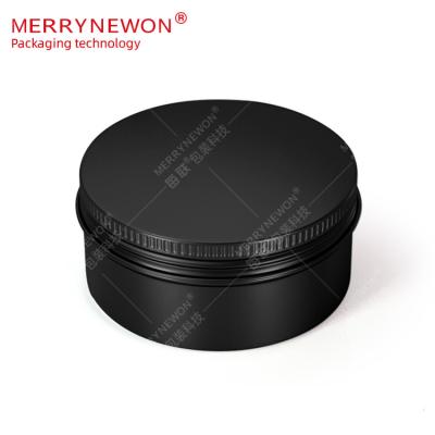 China Cosmetic Professional Aluminum Packaging With Lid Metal Food Grade Seamless Tin Can Aluminum Jars For Food Storage Hair Mask 200g 200ml for sale