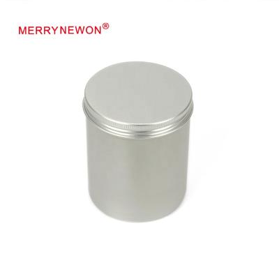 China Cosmetic Durable Aluminum Tin Can For Cookie Candy Food Storage Spice Aluminum Box Empty Round Sealed Aluminum Packaging Cans 500ml 17oz for sale