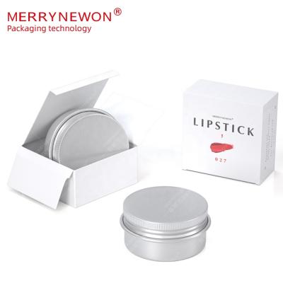 China Recycable Matierials Round Mini Tin Aluminum Cosmetic Tin Can For Lip Balm With Embossed Logo Jar With Screw Lid - 10ml 3518 for sale