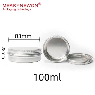 China 100g/ml Cosmetic Jar Travel Custom Soap Tin With Screw Lid Packaging LH8328 Logo Aluminum Can Coffee Hair for sale