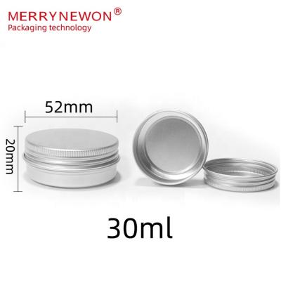 China Small tins 30g/ml snus lip balm makeup jar candle tin box LH52*20mm with screw lid 30g support box customization for sale