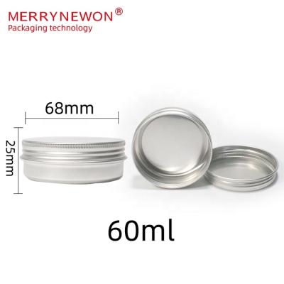 China Recycled materials China wholesale 60ml lh68*25 custom bulk empty tin cans for food box and silver gift metal tin box for sale