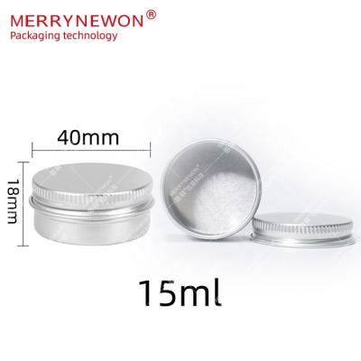 China Cosmetic Metal Can Round Aluminum Jars 15ml 15g 0.5oz Lip Balm Cosmetic Container Tin Box Packaging Recyclable Salves for sale