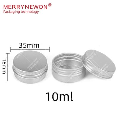 China 10g/ml LH35*18mm Small Tin Containers Tin Box Lip Balm Jar Cosmetic Box With Screw Net 10ml Metal Can for sale