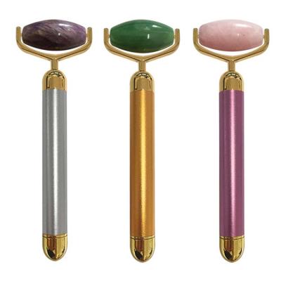 China Jade Roller Rose Quartz Roller Natural Jade Stone Facial Massager Beauty Removal Of Blood Vessels Face Massage Tools for sale