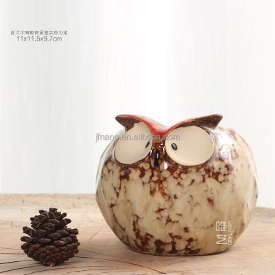 China Eco-friendly Owl Shape Attractive Ceramic Hydroponic Flower Pots for sale