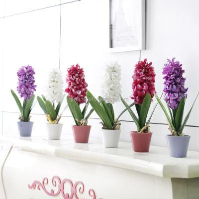 China Modern Creative Indoor Decoration Artificial Flowers Artificial Potted Hyacinth for sale