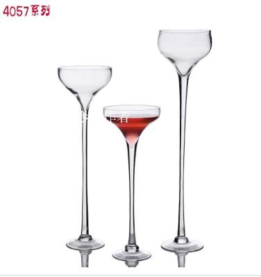 China Giant Long Stem Europe Wine Champagne Glass Vase For Home Wedding Decoration for sale