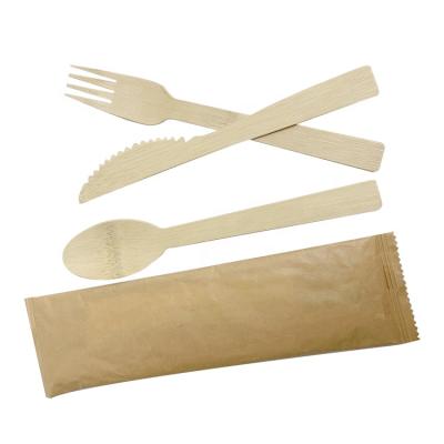 China High quality eco-friendly disposable 170MM bamboo cutlery set 110mm/170mm for sale