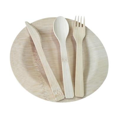 China Home Eco-friendly Disposable Bamboo Cutlery Hotel Restaurant Cutlery FSC Certificate Travel Bamboo Cutlery Set for sale