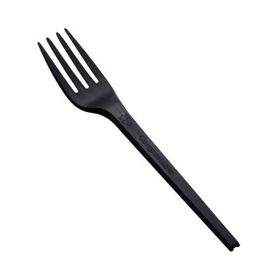 China Eco Friendly 100% Disposable Compostable Starch Cutlery CPLA Fork For Fruit for sale