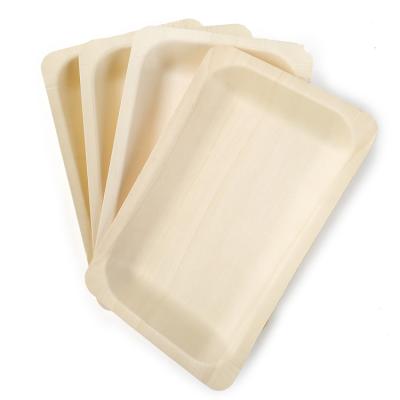 China High Quality Disposable 10inches Wooden Biodegradable Dinner Place Disposable Dishes For Restaurant for sale