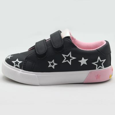 China Round Vulcanized Casual Shoes Kids Canvas Shoes Factory Newest Students Kids Girls 500 Pairs Buckle Strap POKYBAGE T/T BOC21027 for sale