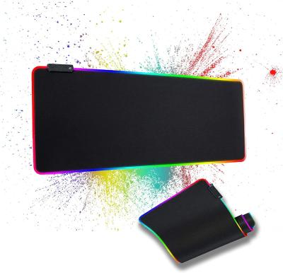 China Large Waterproof RGB Gaming Mouse Pad Game Extended Led Mousepad With Rubber Bottom Soft Computer Keyboard Pads Mat for sale