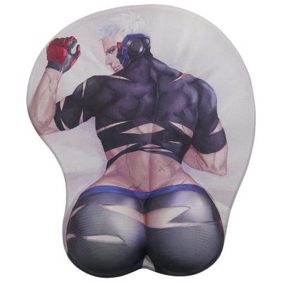 China With Wrist Rest Anime Mouse Pad With 3D Wrist Rest Gel Ergonomic Nerd Mousepad Sexy Man Wrist Mousepads for sale