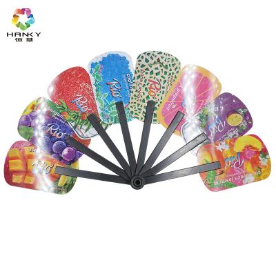 China Custom Deisgn Customized Logo Printed PP Folding Advertising Plastic Promotion Hand Fan for sale