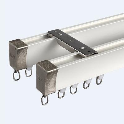 China Custom Square Ceiling Decoration Aluminum Alloy Curtain Rod Curtain Track Supplier In Installation Modern Home Aluminum Curtain Track for sale