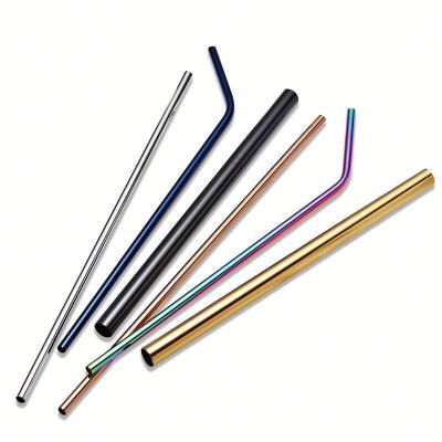 China Amazon Sustainable Hot-selling Color Metal Food Grade Stainless Steel Reusable Drinking Straw for sale