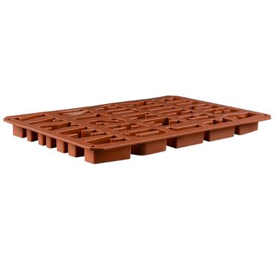 China Stocked 26 Cavity Amazon Happy Birthday Silicone Mold Chocolate Mold For Bakeware for sale